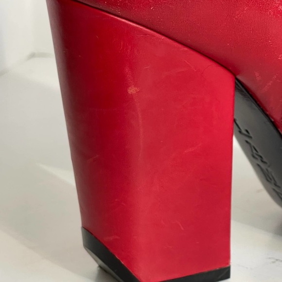 L.A.M.B. Gwen Stefani Red Ombré Martini Boots Size 9 - Picture 12 of 15